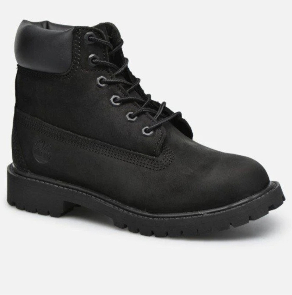 TIMBERLAND- BLACK NUBUCK LEATHER BOOTS